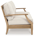 Carter Hall beige armchair with seat cushion and tall back cushion