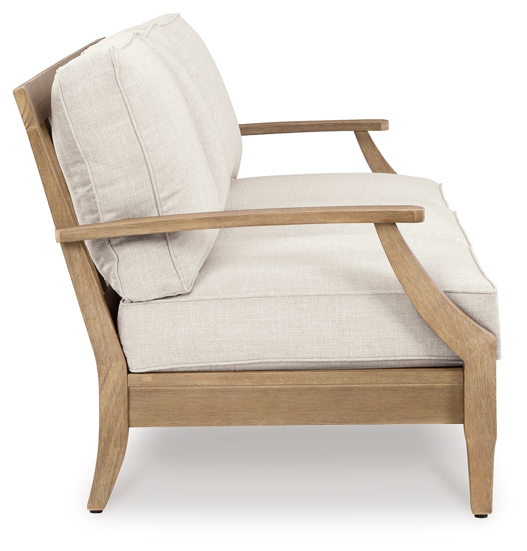 Carter Hall beige armchair with seat cushion and tall back cushion