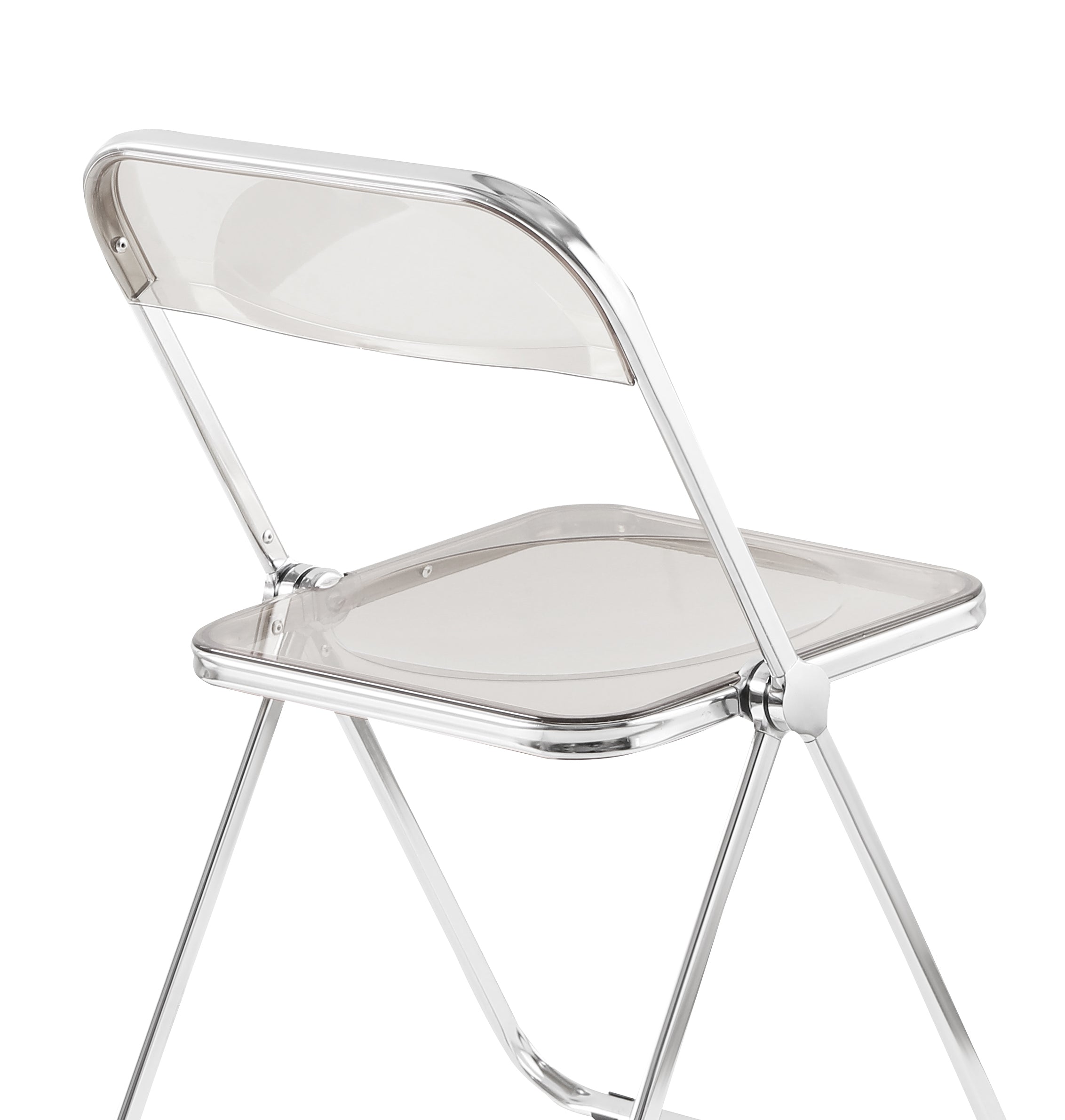 Crystal Folding Chair - Stackable, Transparent & Modern