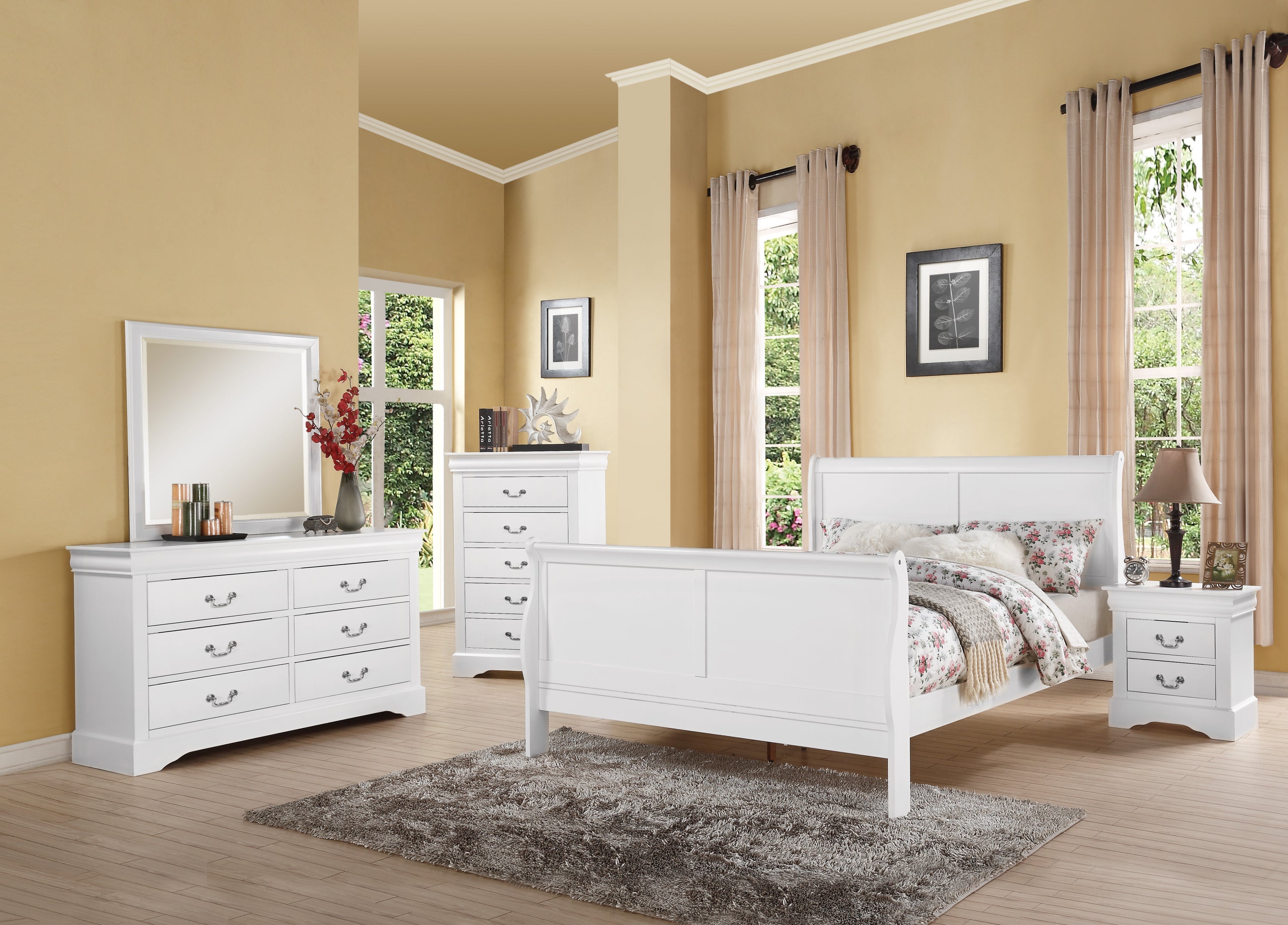 White Queen Bed - Elegant & Comfortable Bedroom Furniture