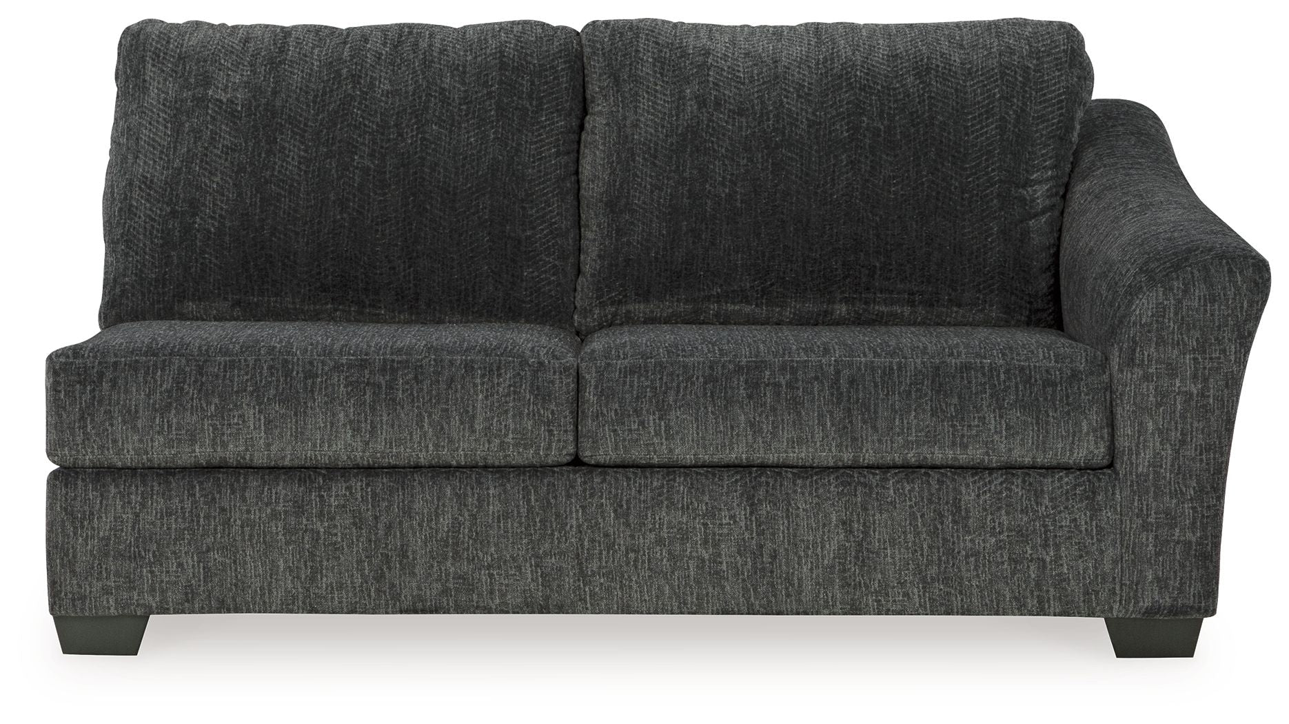 Biddeford Raf sofa in dark gray textured fabric with two front seats and two back cushions