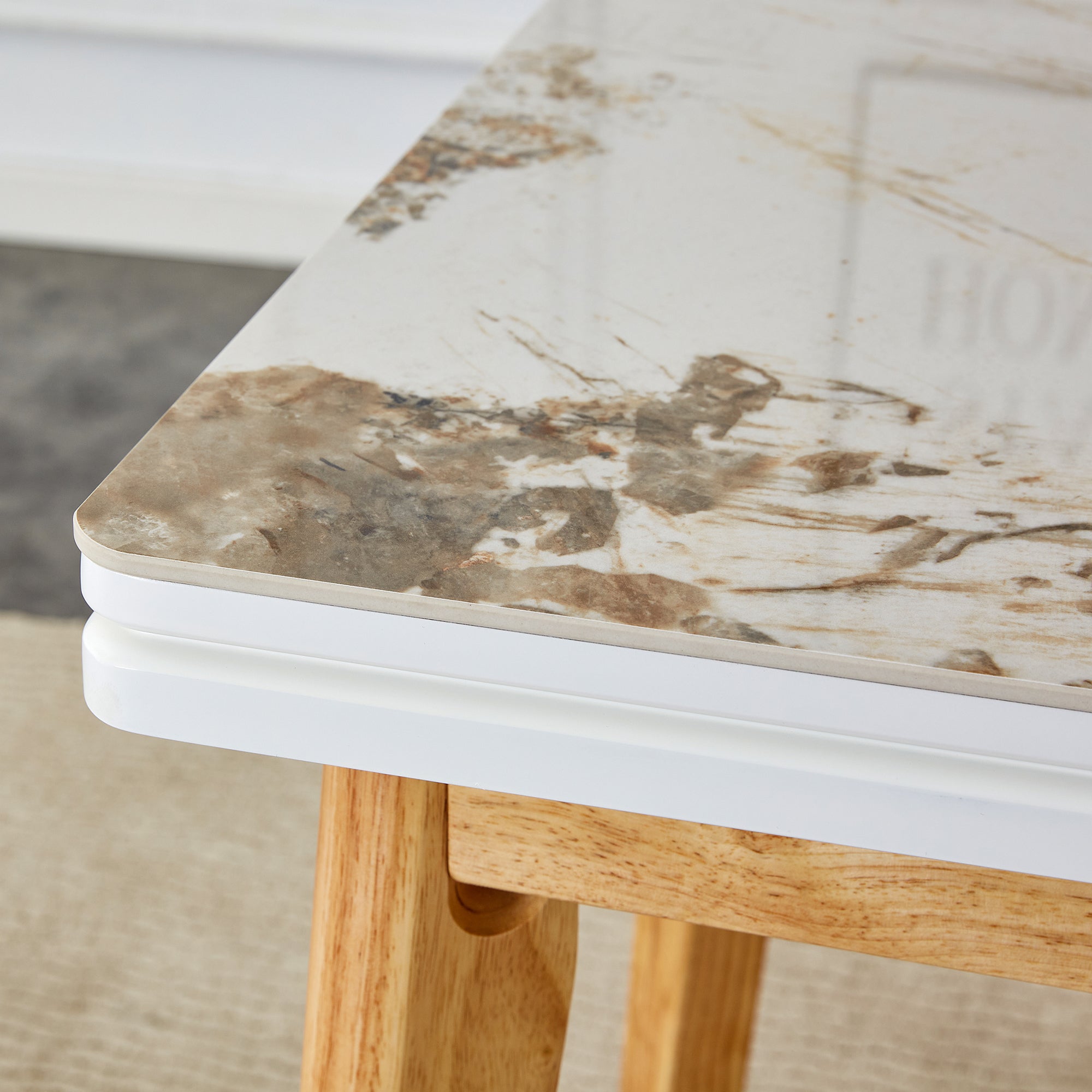 Foldable Sintered Stone Tabletop Computer Desk