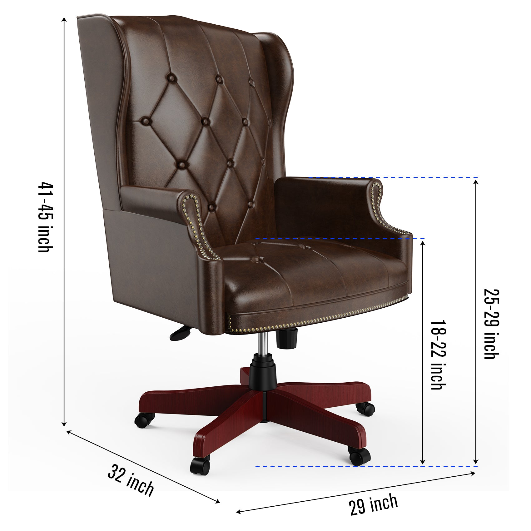 Ergonomic Executive Office Brown Chair - Luxurious Design