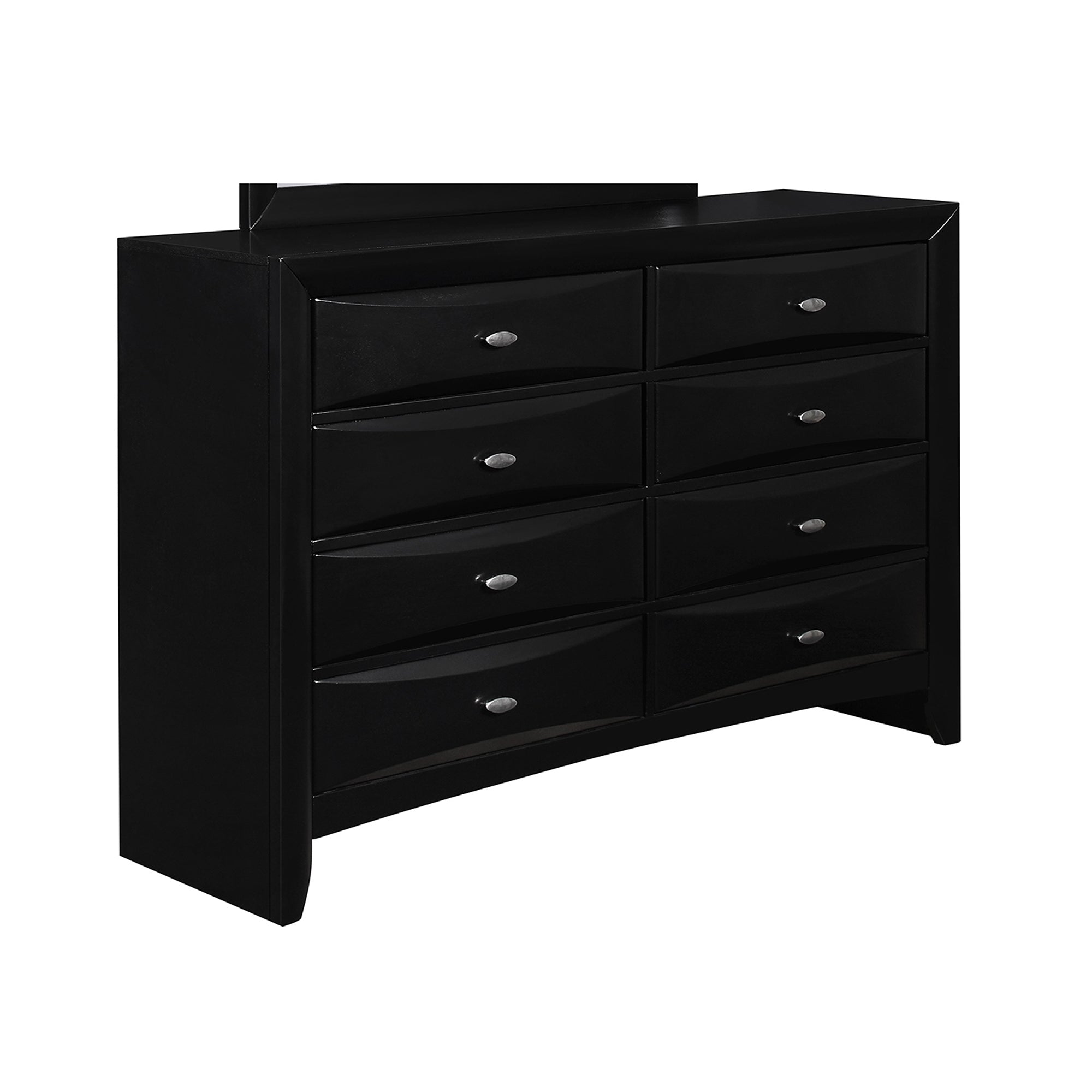 Lucille Modern Black Wood Dresser | Spacious Storage Drawers