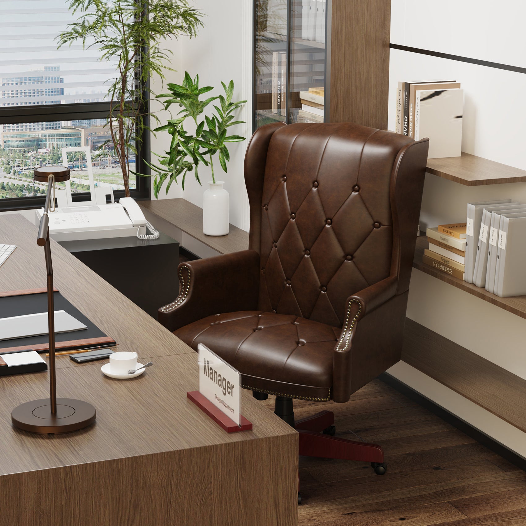 Ergonomic Executive Office Brown Chair - Luxurious Design