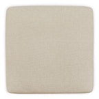 Pearl silver ottoman top panel, textured fabric upholstery