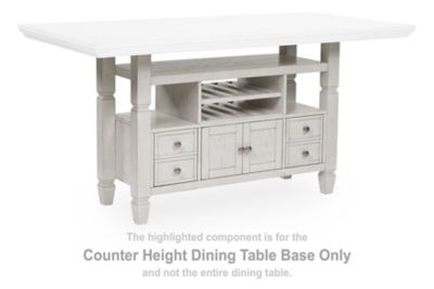 Robbinsdale - Antique White - Rectangular Dining Counter Table Base