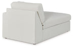 Raf corner chaise in oyster upholstery with low arm and tall back cushion