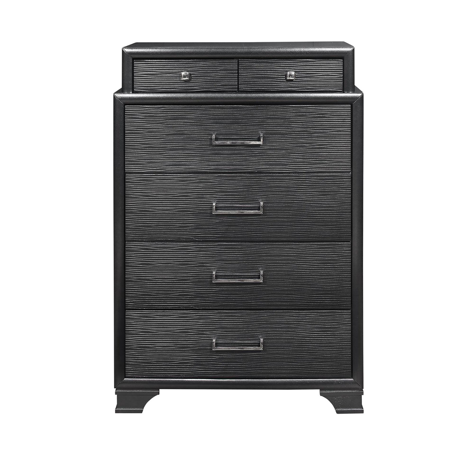 CIVIC Style Grey Wood Chest with Felt-Lined Drawers