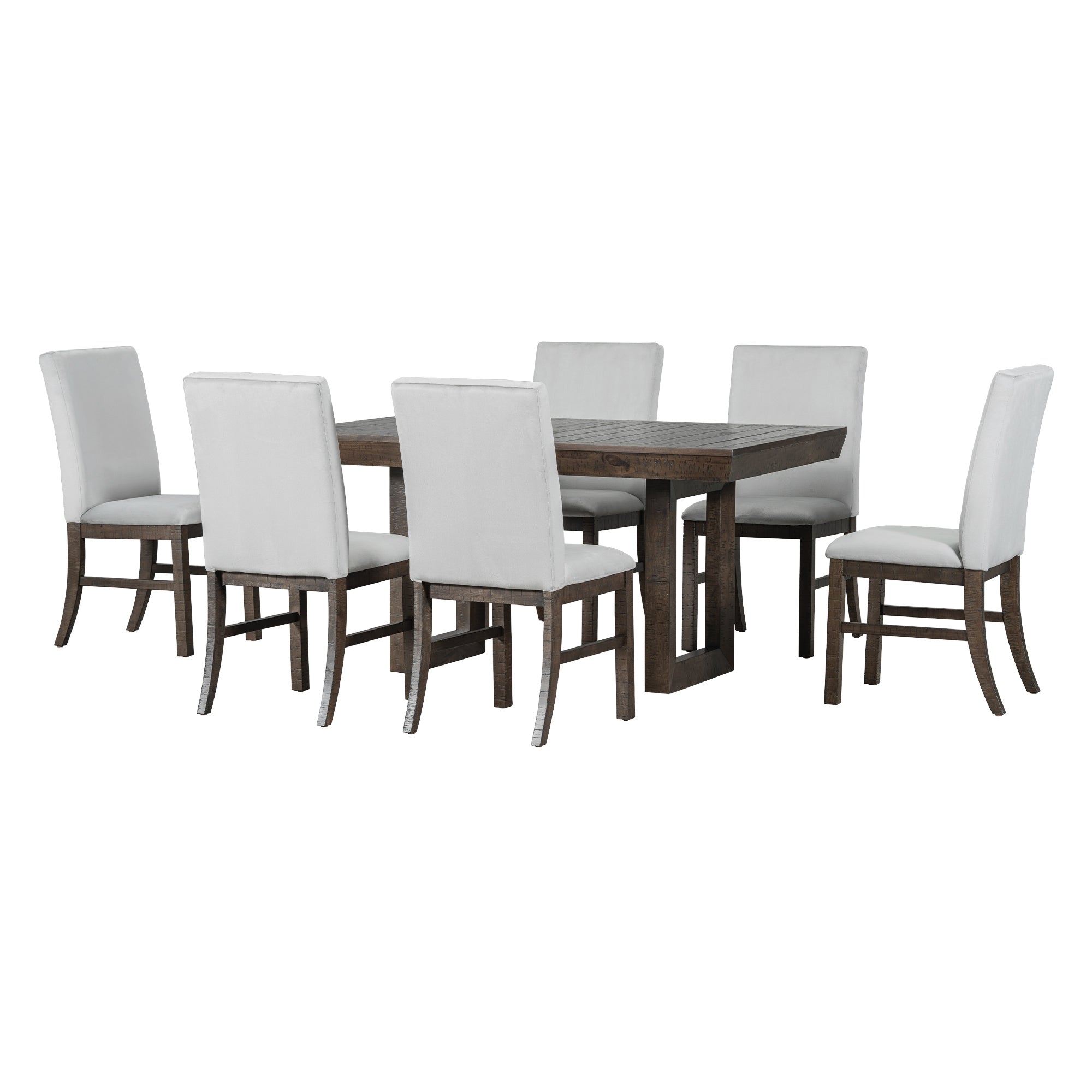 72" Extendable Dining Table Set - 7 Pc w/Leaf
