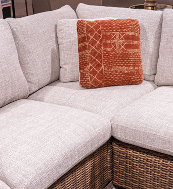 Dolan Creek - Beige / Brown - Corner With Cushion