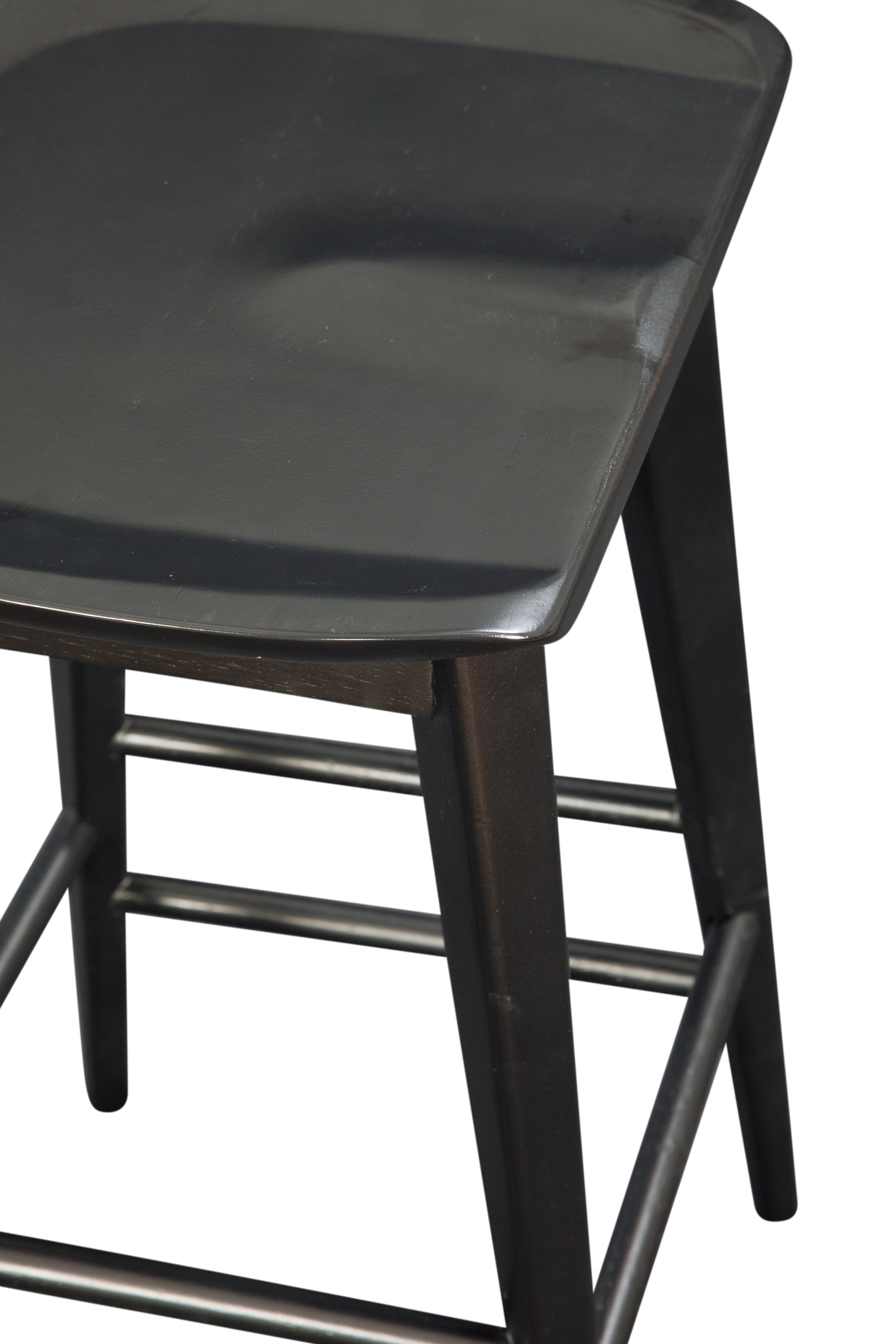 Hilton Black Counter Stool - Modern Bar Height Seating