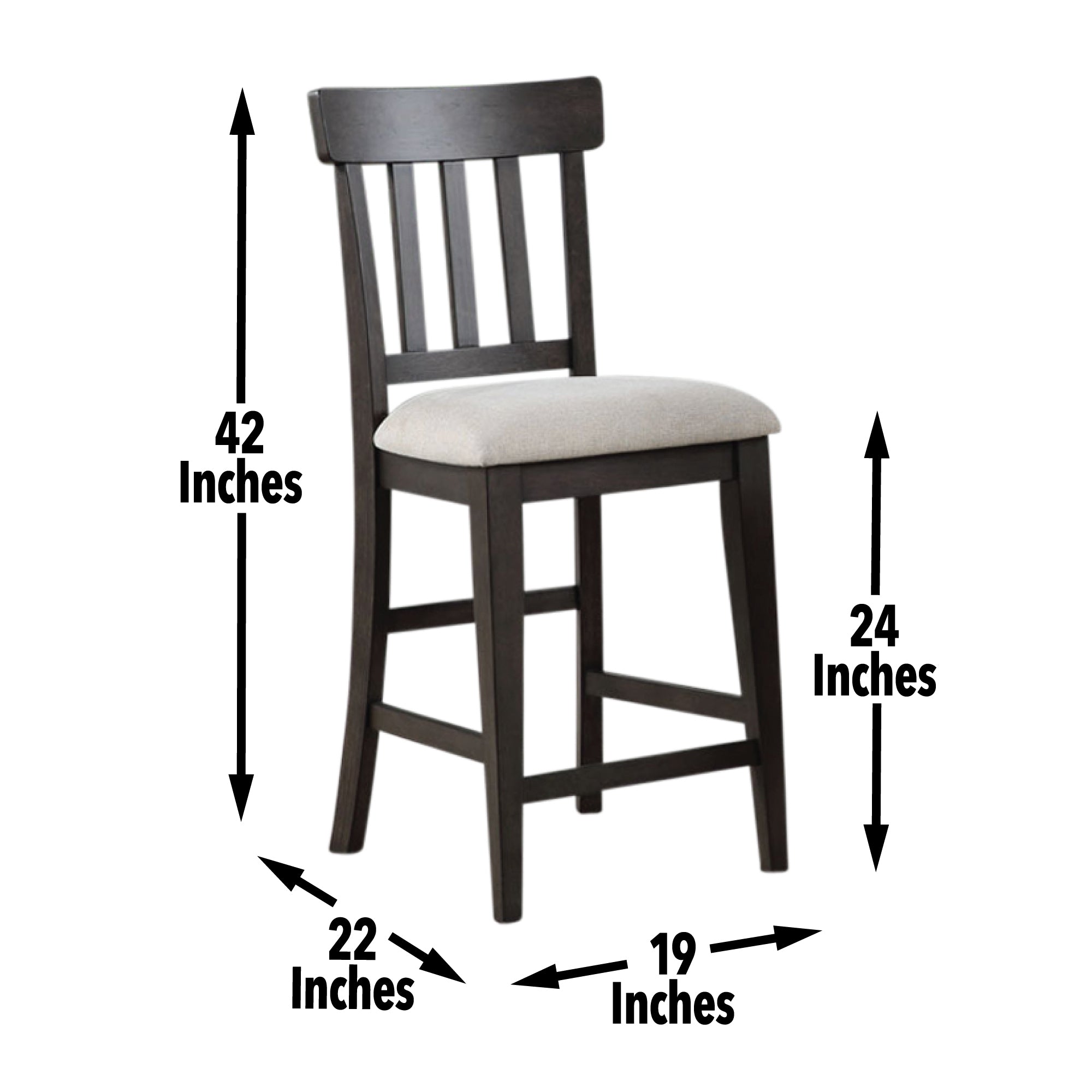 Napa 9-Piece Counter Height Dining Set - Dark Brown