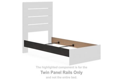 Hollivern twin panel rails with dark gray rail and mounting brackets