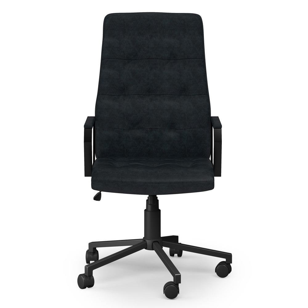 Distressed Blue Swivel Office Chair - Foley