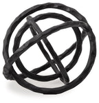 Barlee black abstract ring sculpture, single interwoven loop form