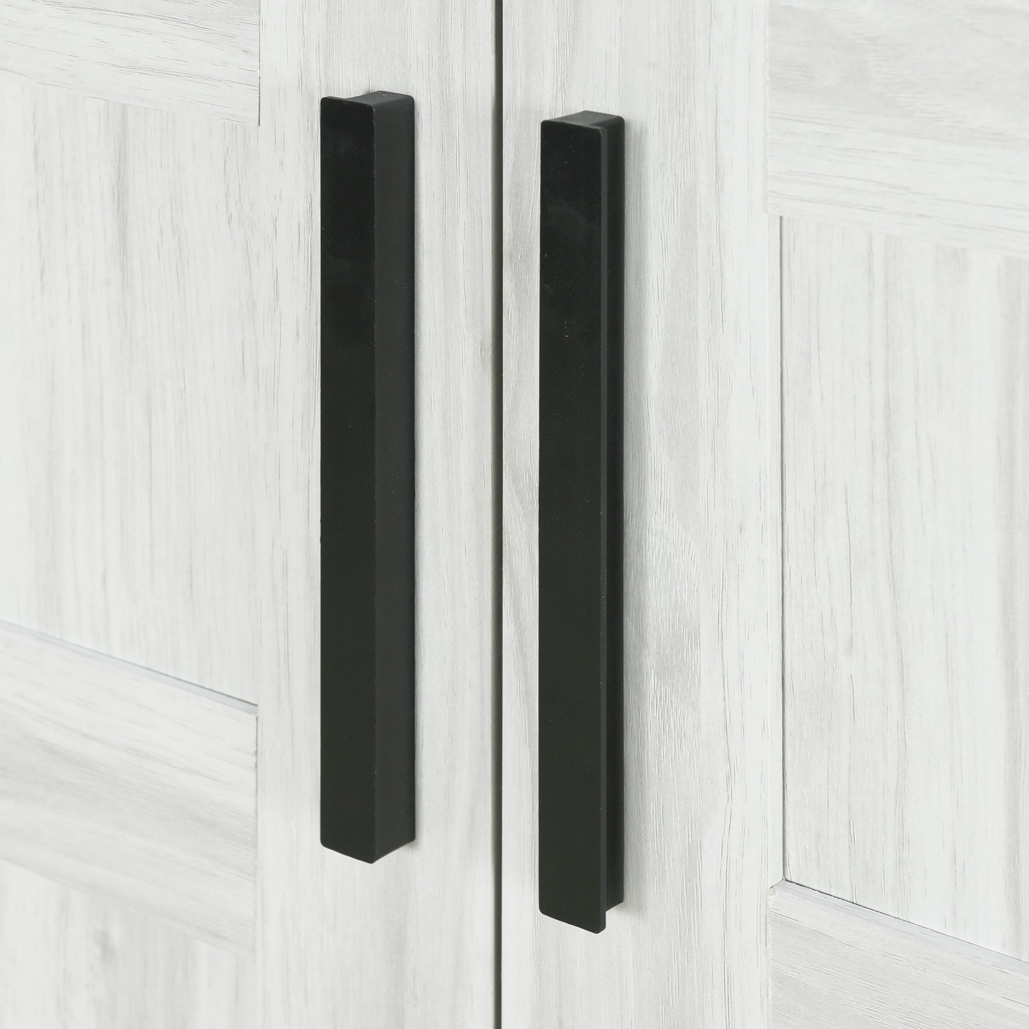 Modern 2-Door Wardrobe Armoire w/ LED - Grey