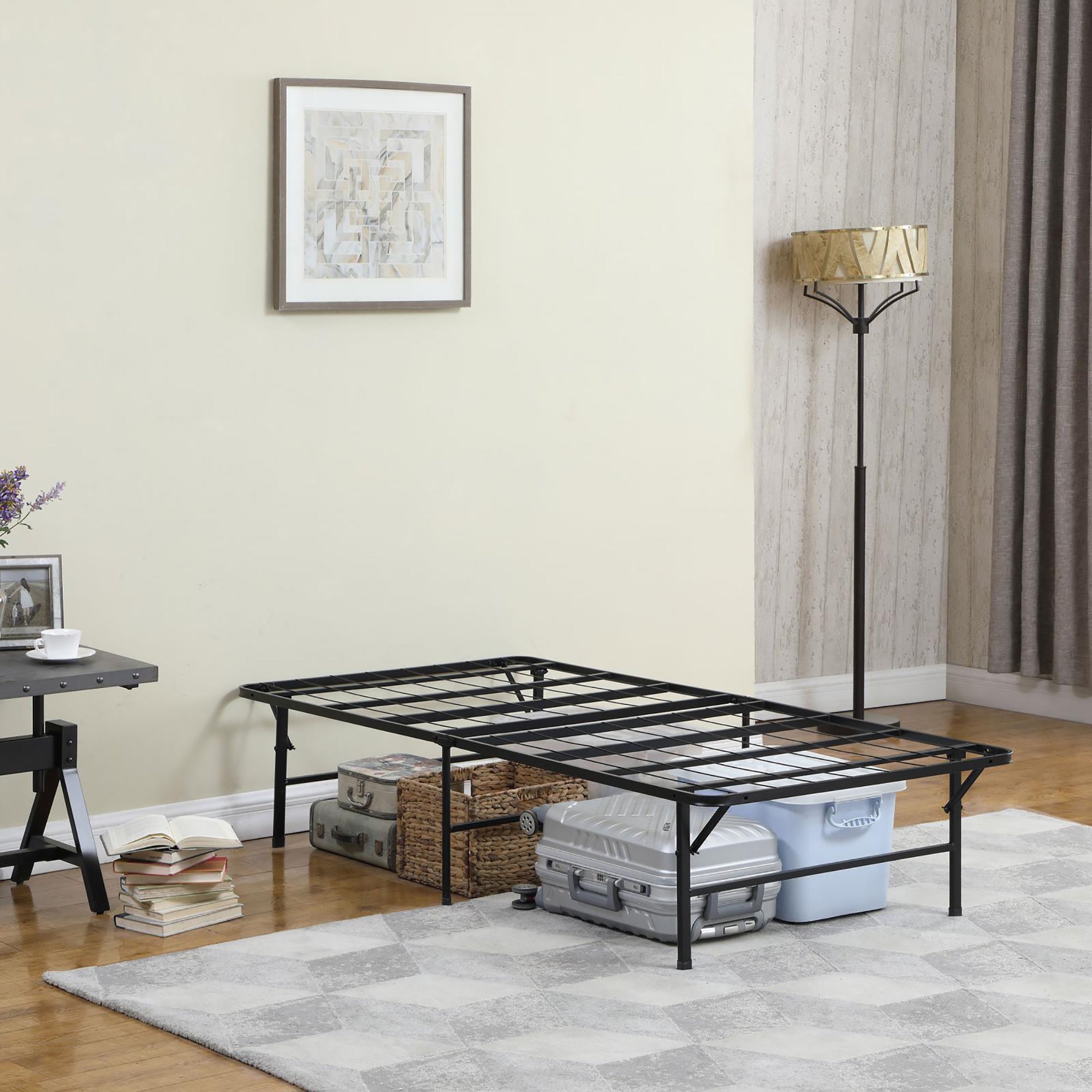 Black Twin Platform Bed Frame