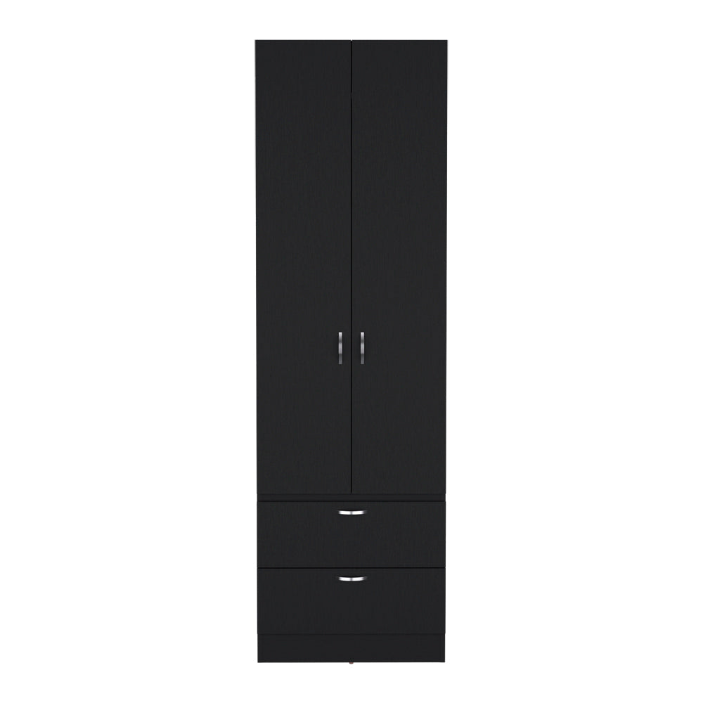 Black Marlton Bedroom Armoire - Stylish Storage Solution