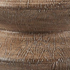 Close-up of brown distressed poly lamp base texture
