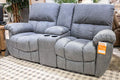 Bakerstein - Power Recline Loveseat/Console/Adjustable Headrest - Galaxy