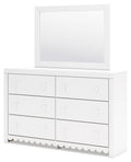 Mollviney - White - Dresser And Mirror
