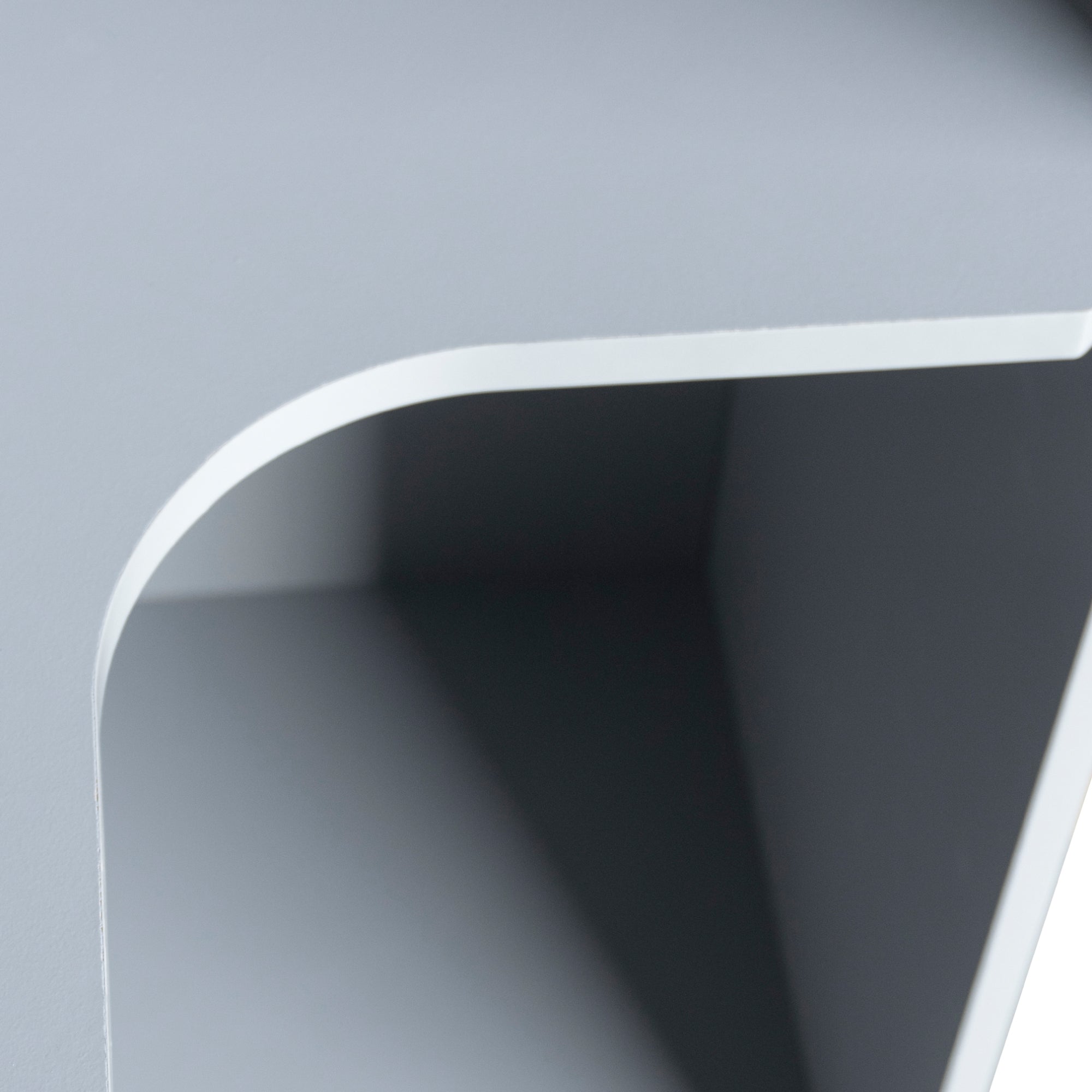 Polygon Corner Wardrobe - Gray (Save Space)