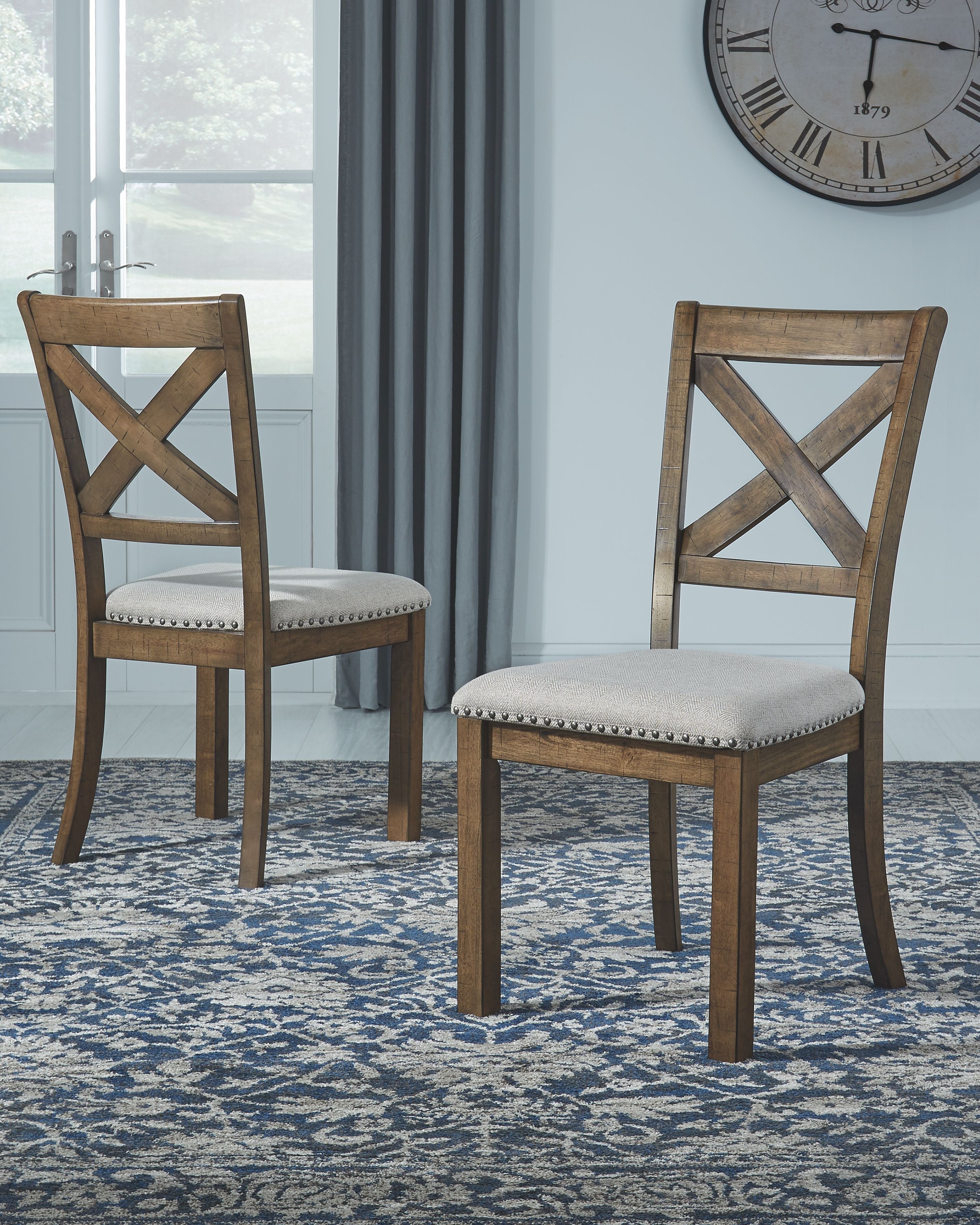 Moriville Beige Upholstered Dining Side Chair (Set of 2) - Padded