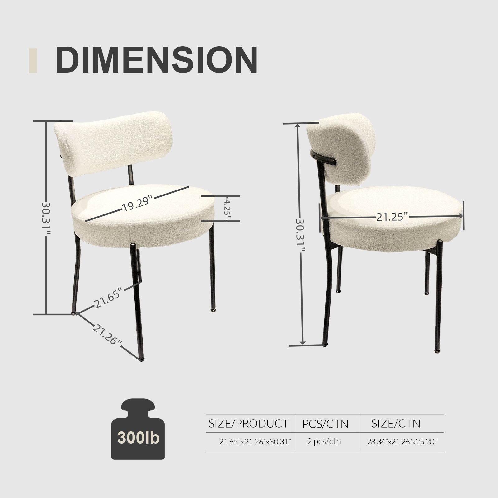 31.5" Round Dining Table Set for 4