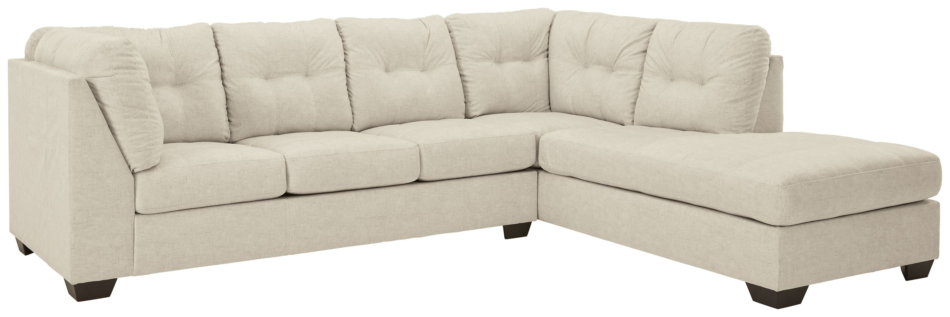 Falkirk Beige Sectional with Chaise-Stationary Sectionals-American Furniture Outlet