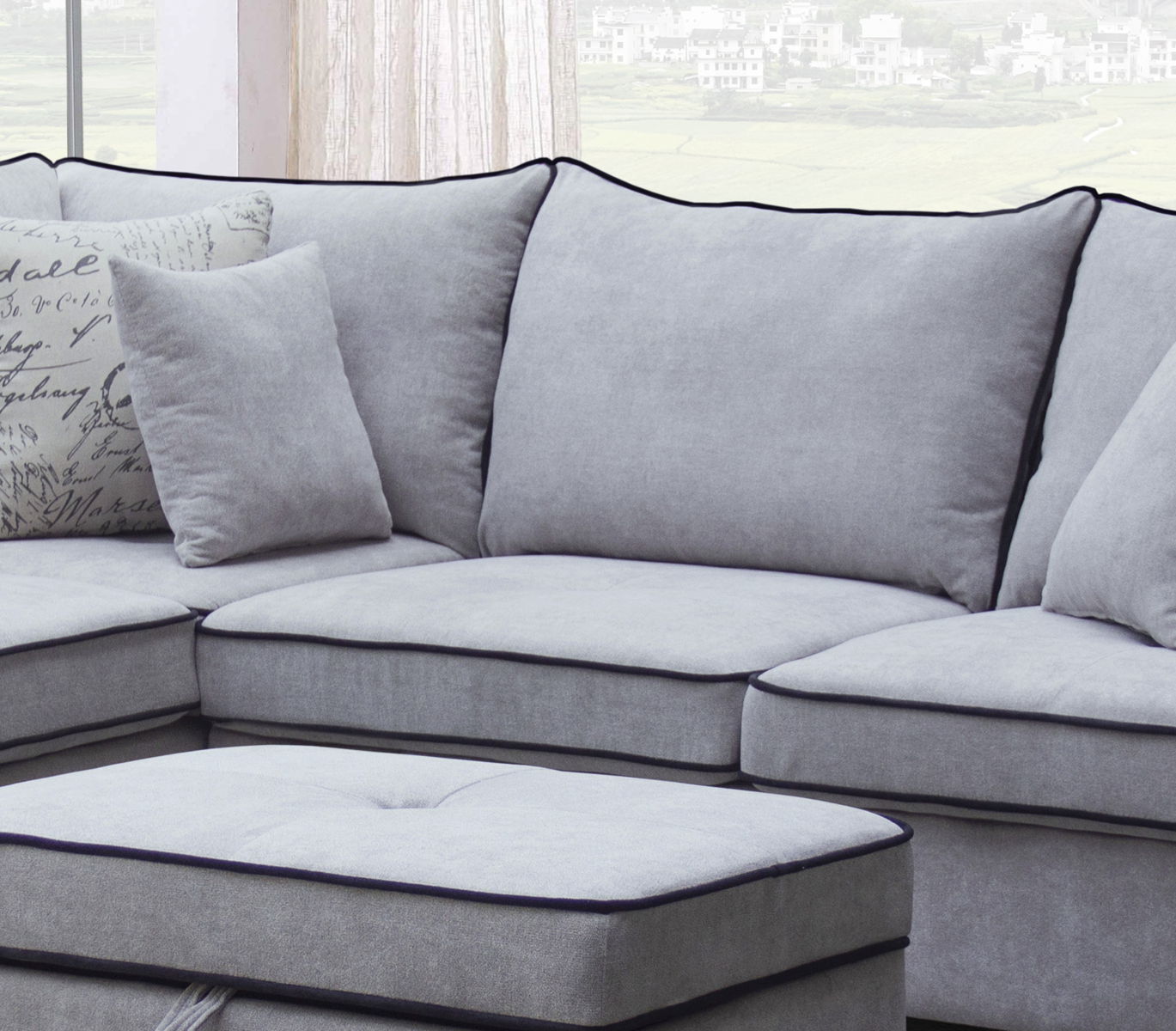 Harmony - Fabric Sectional Sofa With Left-Facing Chaise And Storage Ottoman