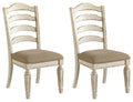 Realyn - Chipped White - Dining Uph Side Chair (Set of 2) - Ladderback
