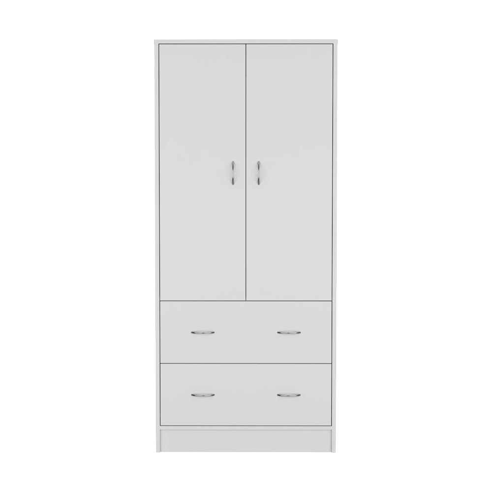 Edie White Bedroom Armoire Storage Cabinet