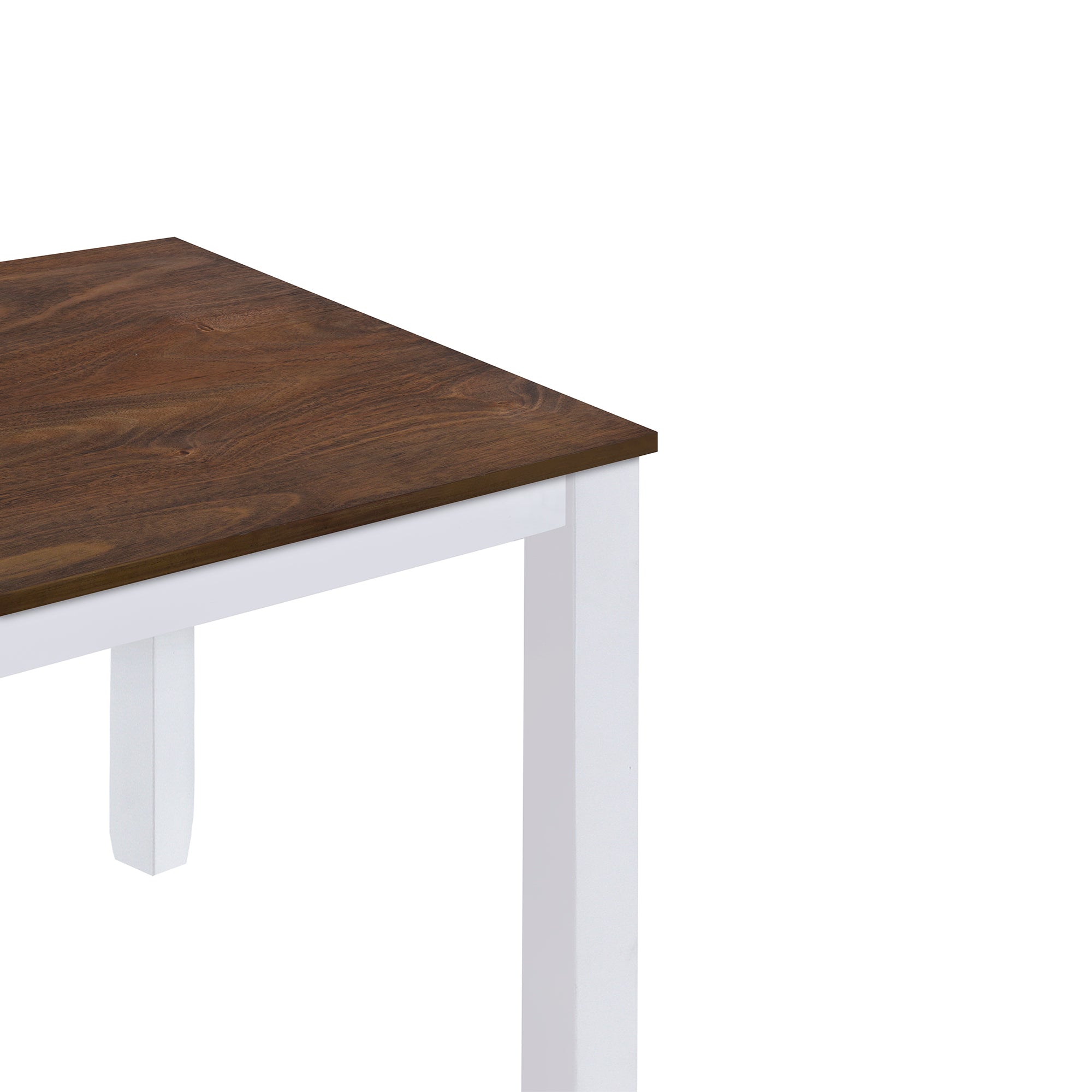 Rustic Wood Dining Set for 4 - White