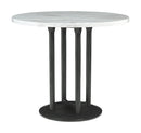 Centiar - Black / Gray - 5 Pc. - Counter Table, 4 Upholstered Barstools