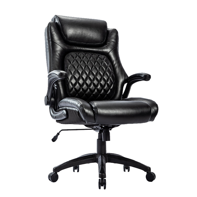 Ergonomic Leather Black Office Chair