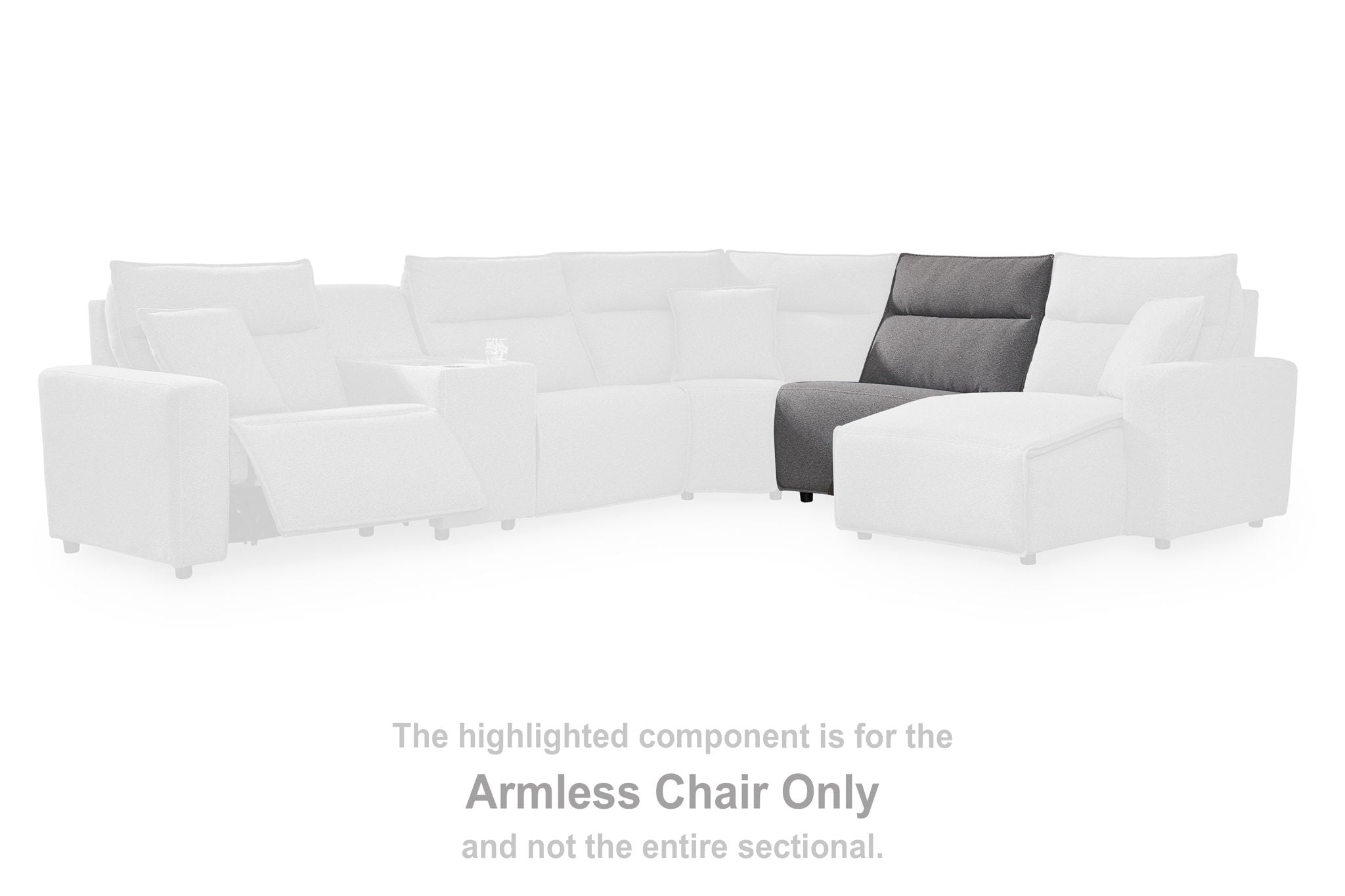 Modmax II - Armless Chair - Salt And Pepper