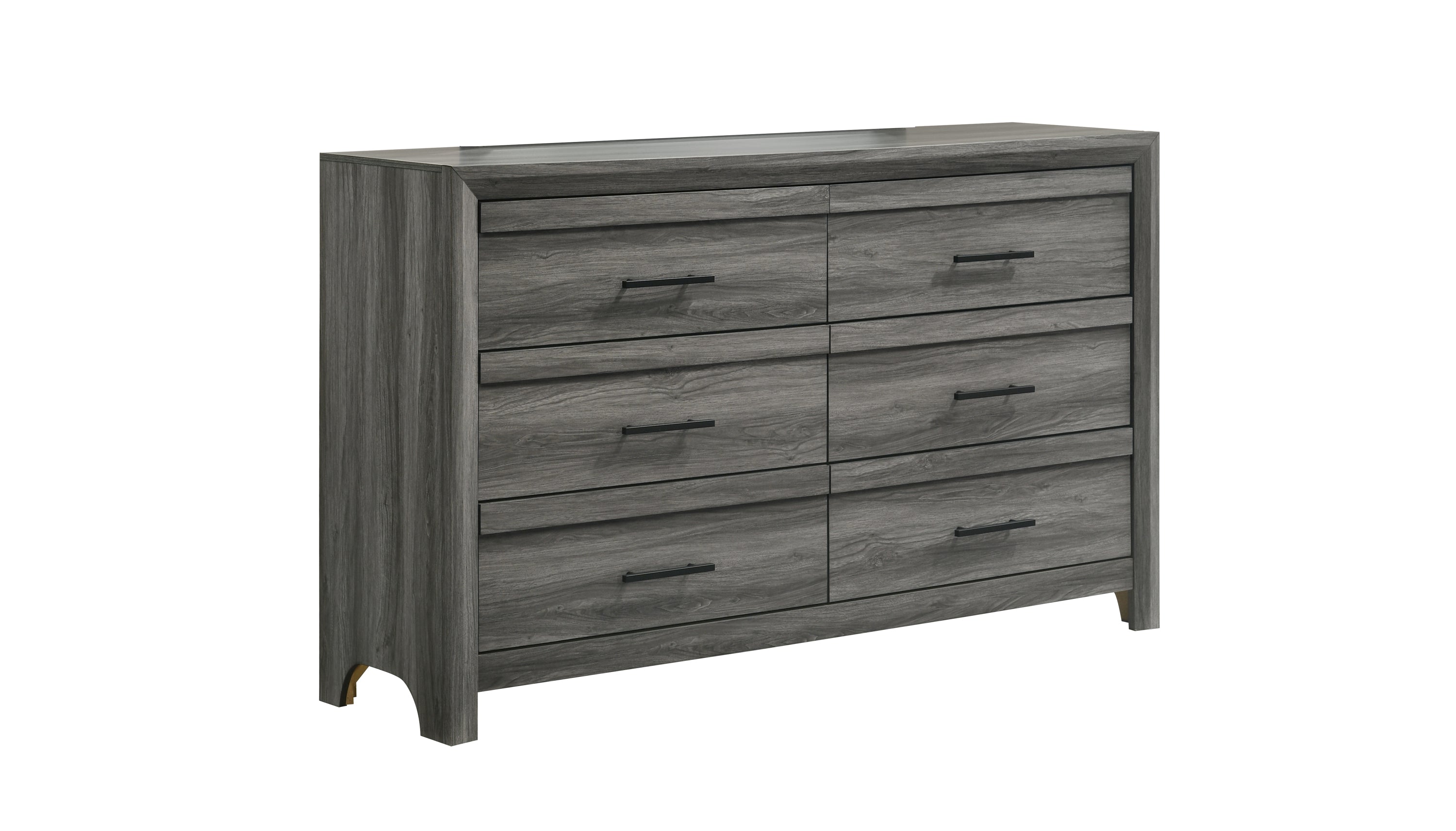 Denver Modern Gray Wood 6-Drawer Dresser