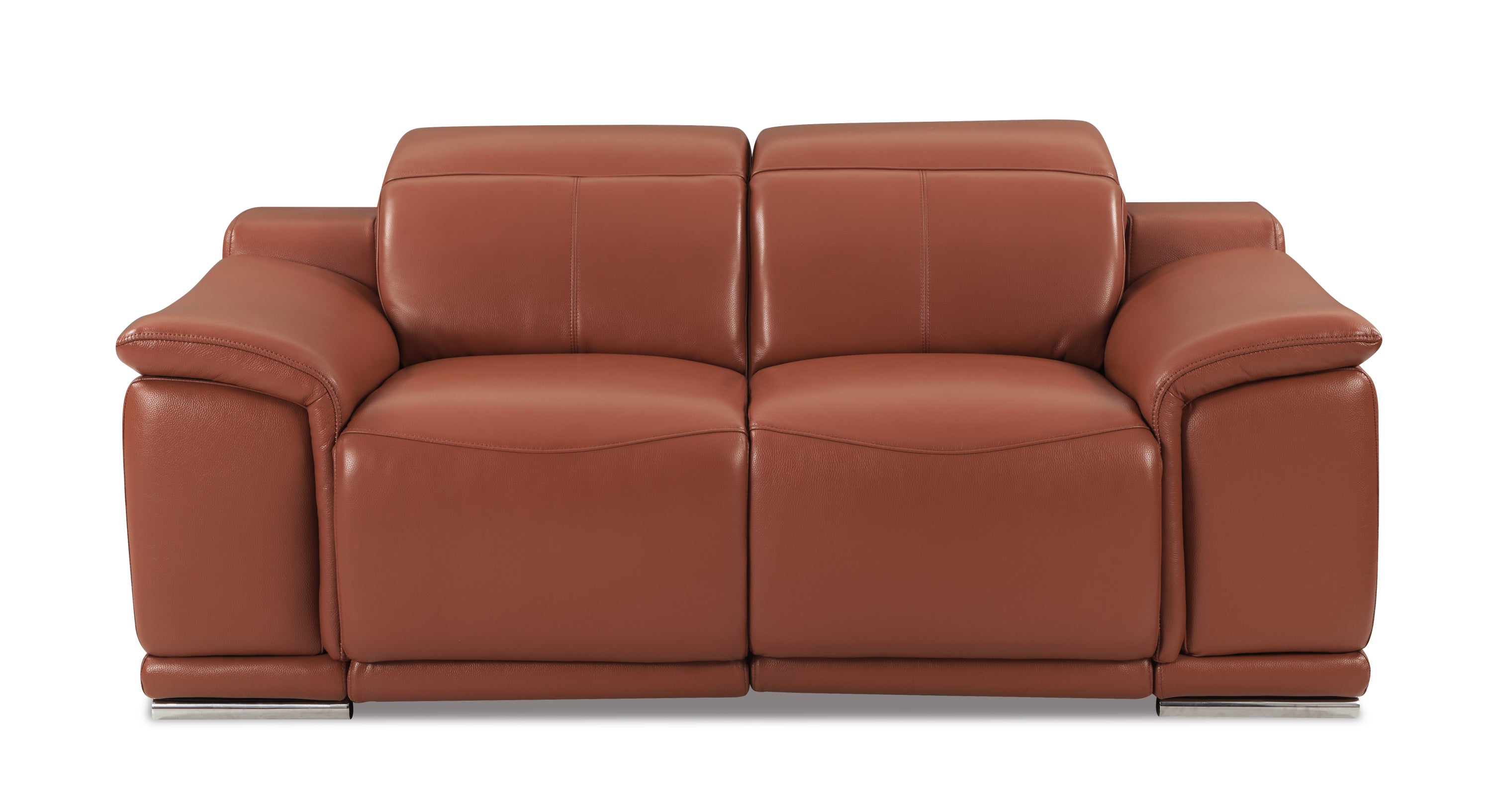 Italian Leather Power Reclining Loveseat - Global United