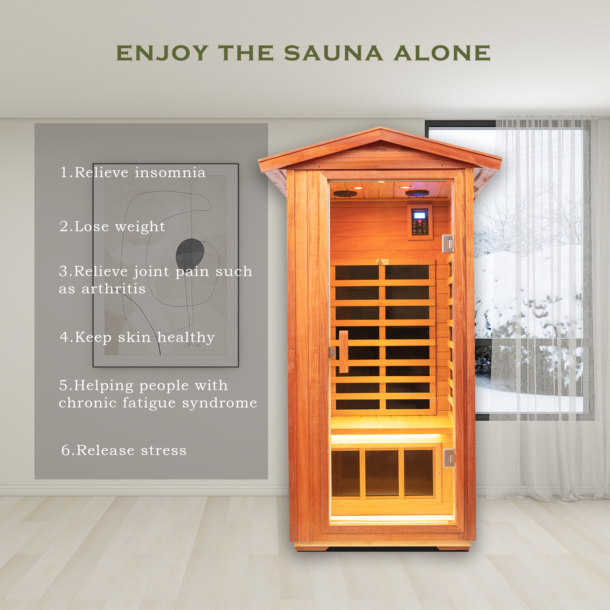 Khaya Outdoor Infrared Sauna Room - 1 Person