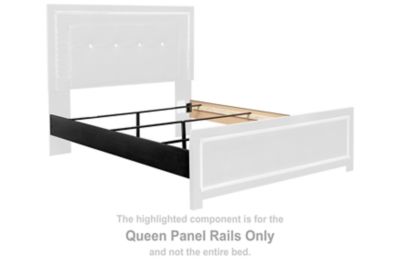 Kaydell - Black - Queen Panel Rails
