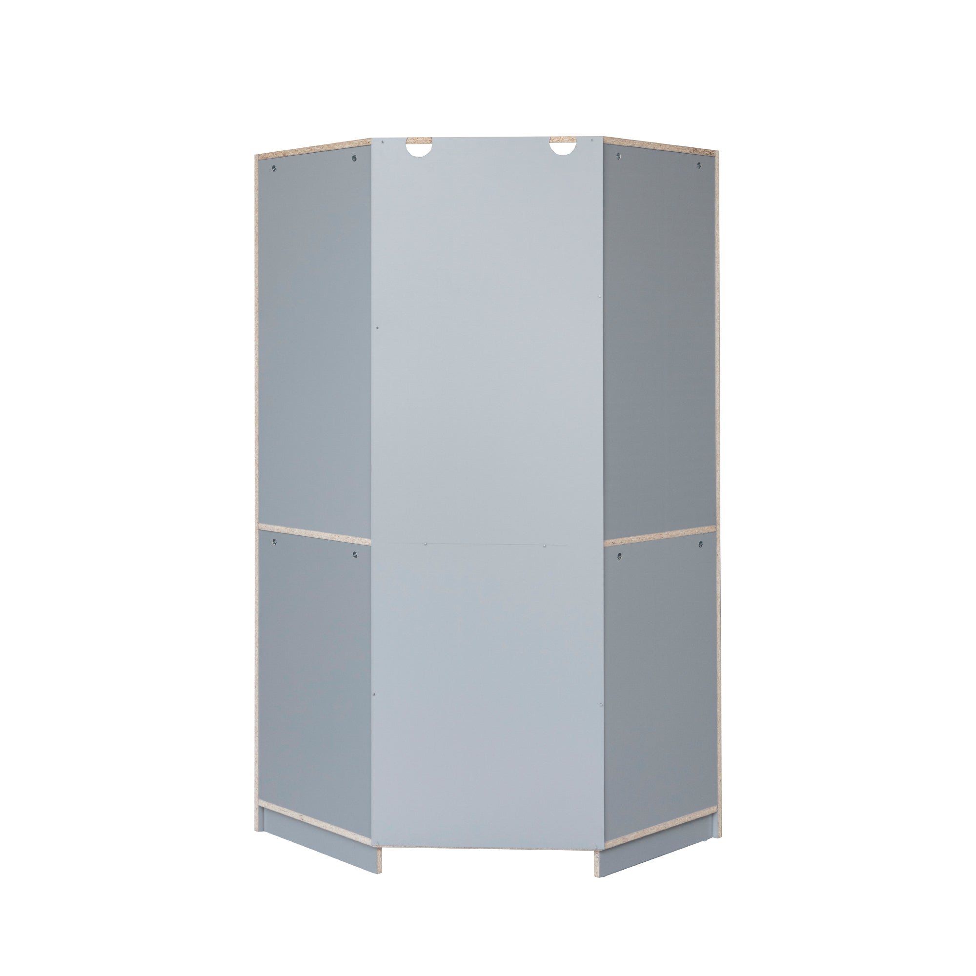 Polygon Corner Wardrobe - Gray (Save Space)