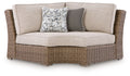 Laguna Heights - Curved Corner Chair With Cushion - Beige