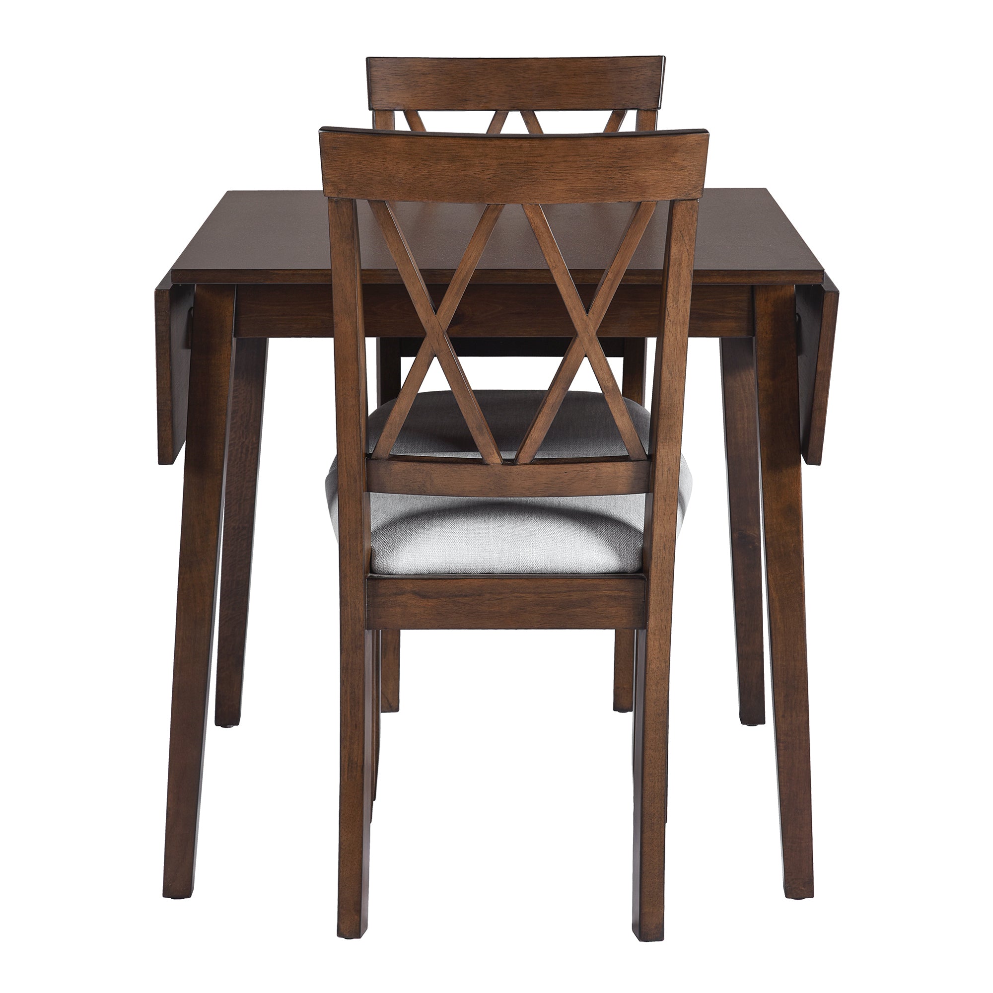 3 Piece Drop Leaf Kitchen Dining Set - Brown