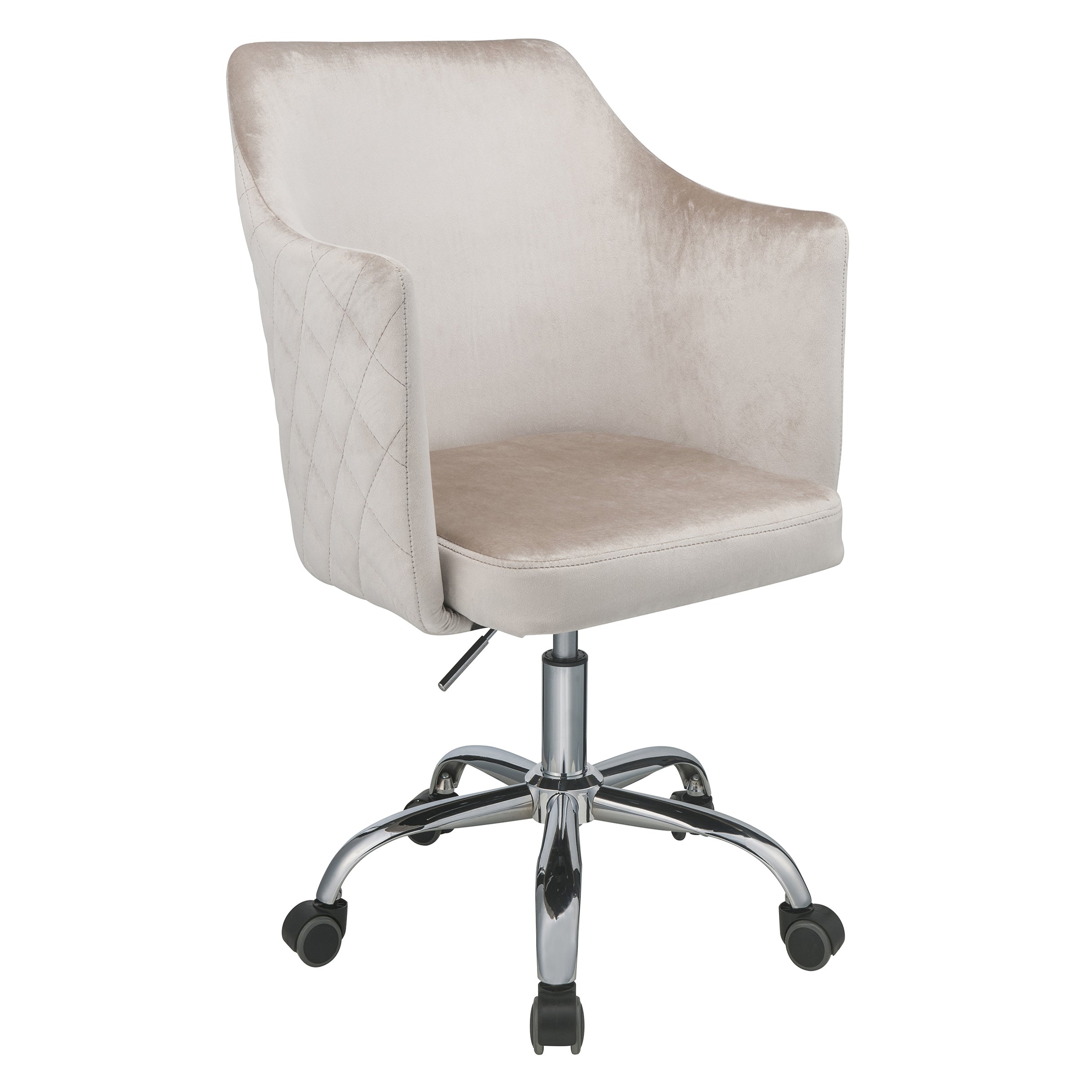 Champagne & Chrome Swivel Chair | Chic Office Seating