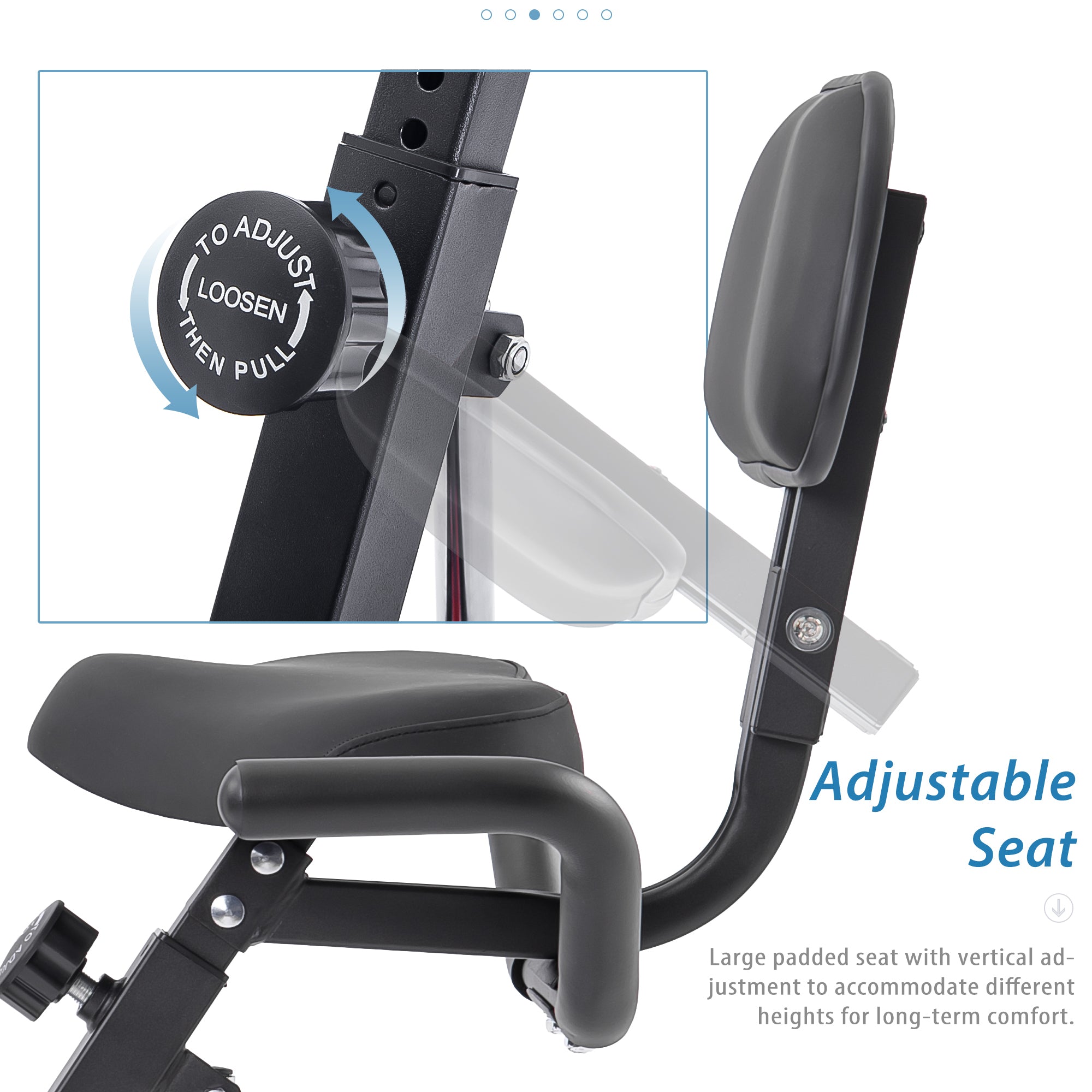 Folding Exercise Bike | Fitness Upright and Recumbent X-Bike | 10-Level Adjustable Resistance | Arm Bands and Backrest | Compact and Versatile