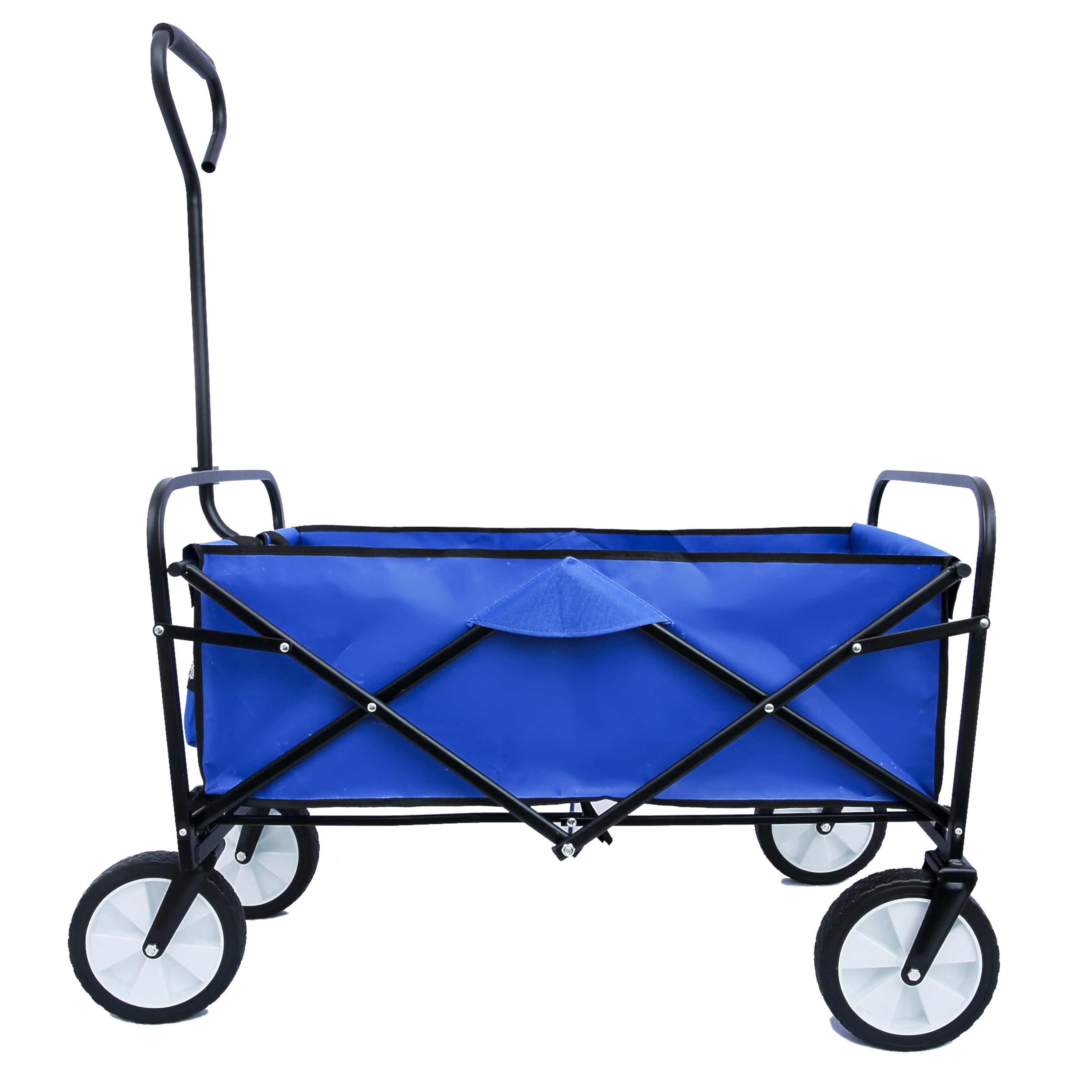 Folding Wagon Garden Shopping Beach Cart - Blue