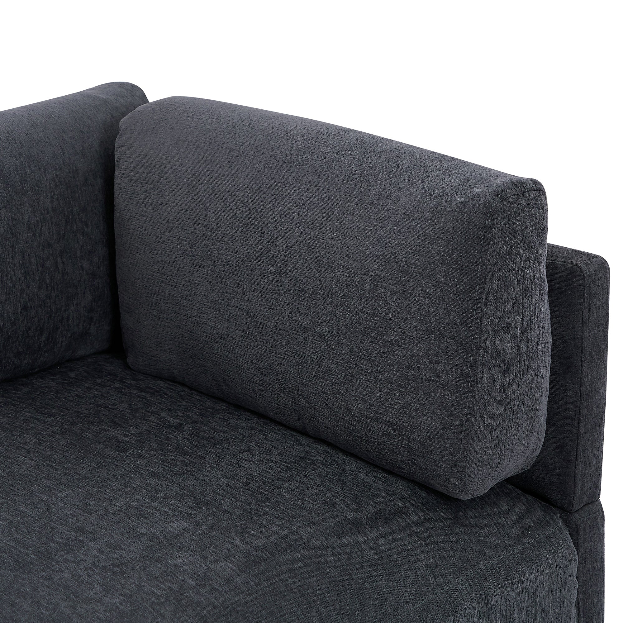 Gray Upholstery Convertible Sectional Sofa: L-Shaped, Reversible Chaise-Stationary Sectionals-American Furniture Outlet