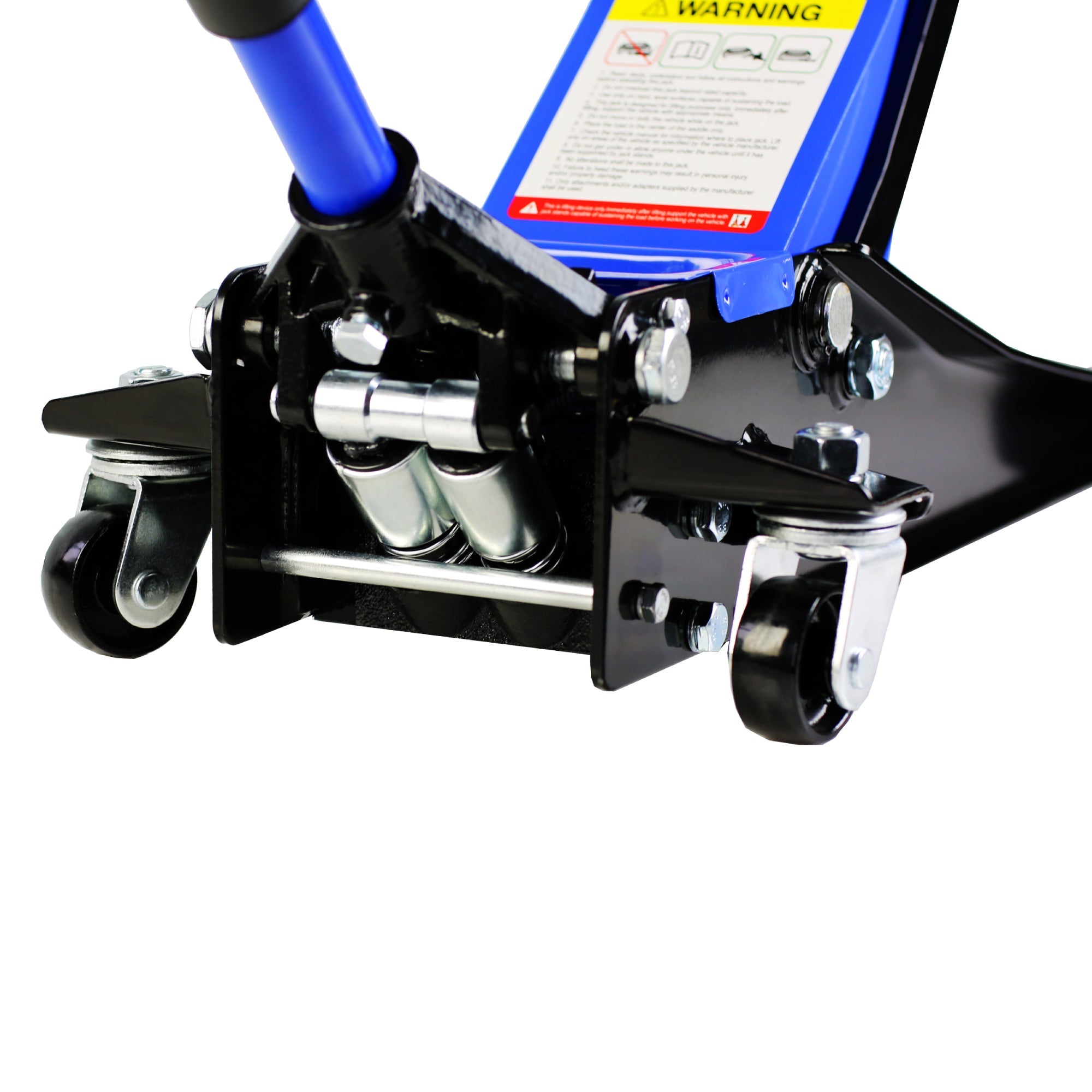 Hydraulic Low Profile Steel Racing Floor Jack 3 Ton (6600 lb) Capacity | Dual Piston Quick Lift Pump | Blue | Lifting Range 3.3"-18.5"