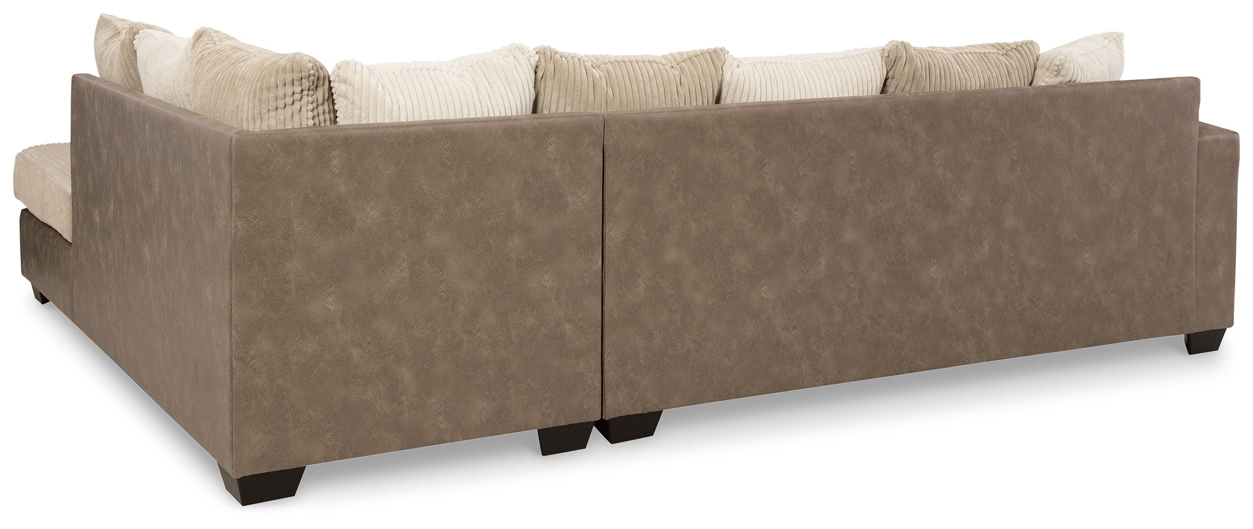 Keskin Brown Corduroy L Shaped Sectional-Stationary Sectionals-American Furniture Outlet